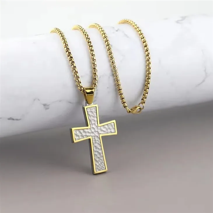 Christian Gold Plated Cross Pendant Necklace