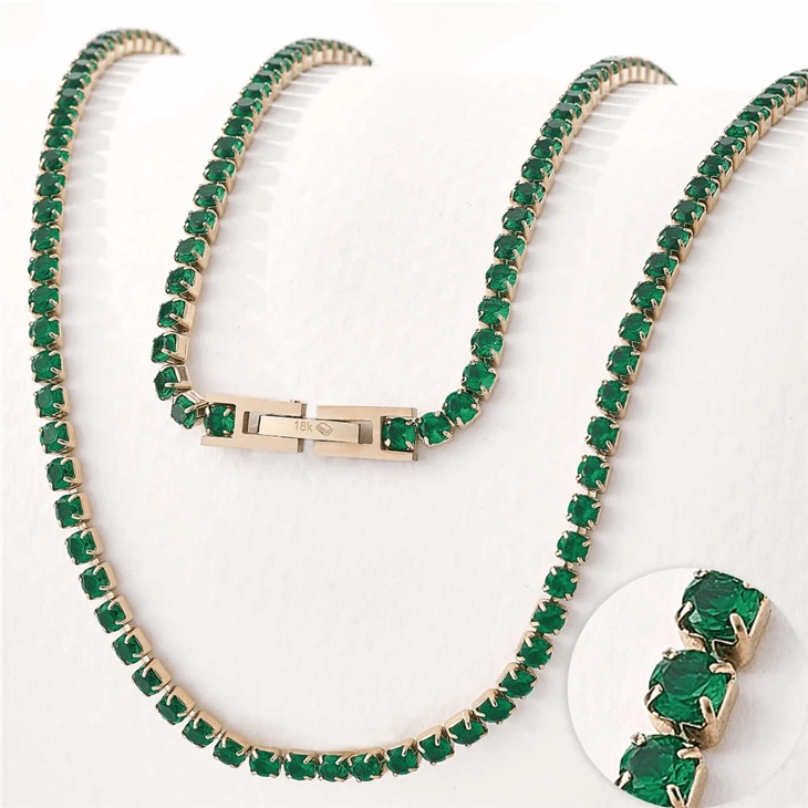 Round Cut Tennis Chain Necklace suppliers Round Cut Tennis Chain Necklace suppliers
